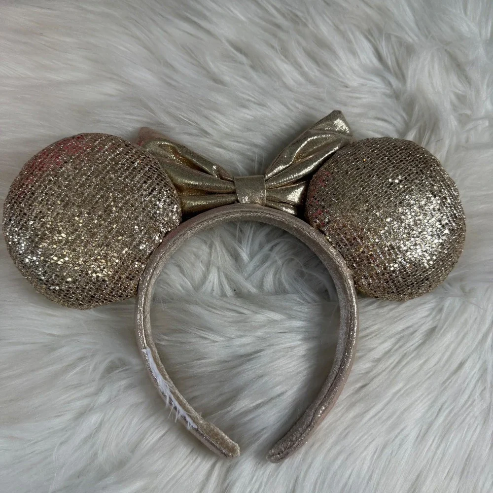 Disney World - Metallic Champagne Gold Mickey Minnie Ear Headband